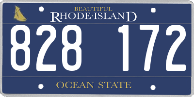 RI license plate 828172