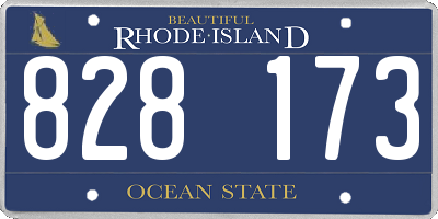 RI license plate 828173