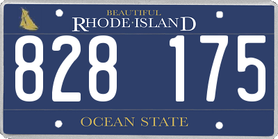 RI license plate 828175