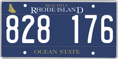 RI license plate 828176
