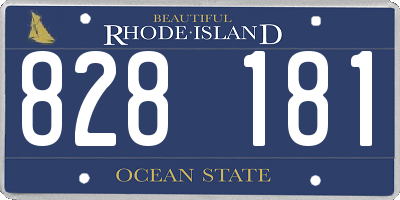 RI license plate 828181