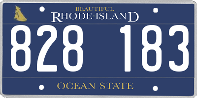 RI license plate 828183