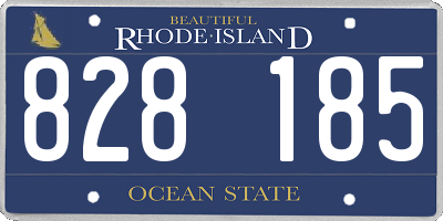 RI license plate 828185