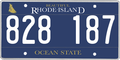 RI license plate 828187