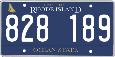 RI license plate 828189