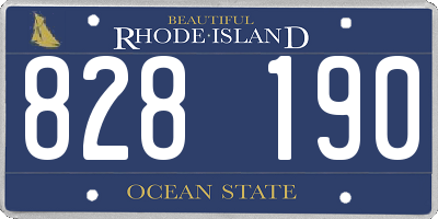 RI license plate 828190