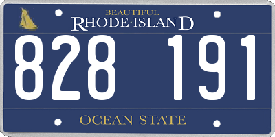 RI license plate 828191