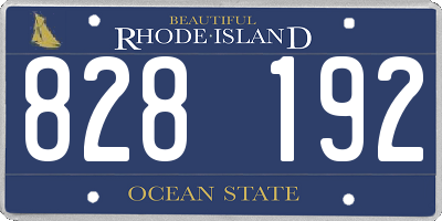 RI license plate 828192