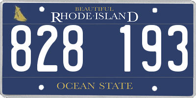 RI license plate 828193