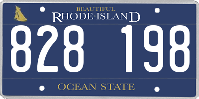RI license plate 828198