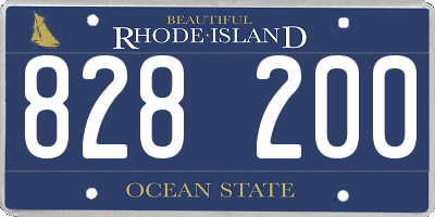 RI license plate 828200