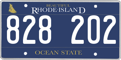 RI license plate 828202