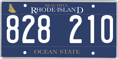 RI license plate 828210
