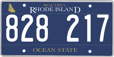 RI license plate 828217
