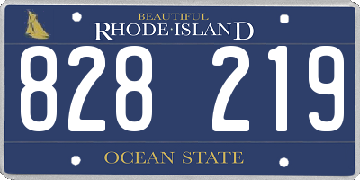 RI license plate 828219