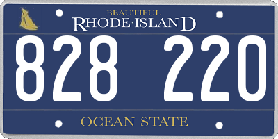 RI license plate 828220