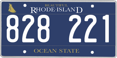 RI license plate 828221
