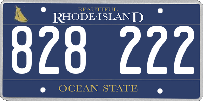 RI license plate 828222