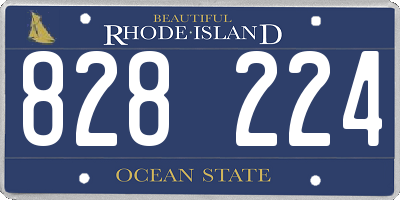 RI license plate 828224
