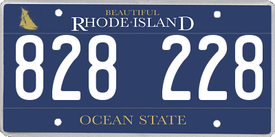 RI license plate 828228