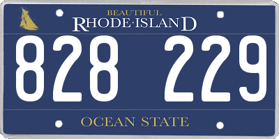 RI license plate 828229