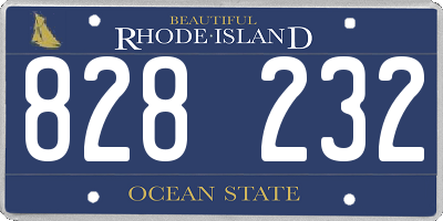 RI license plate 828232