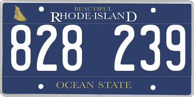 RI license plate 828239