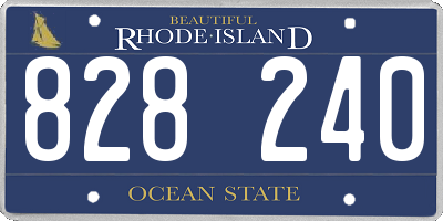 RI license plate 828240