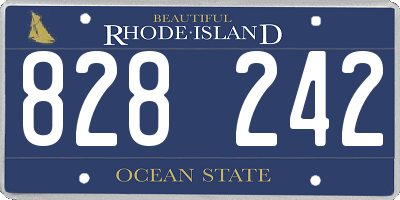 RI license plate 828242