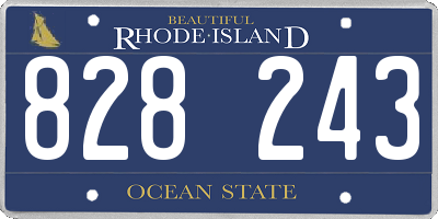 RI license plate 828243