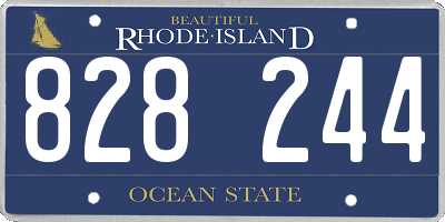 RI license plate 828244