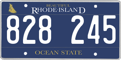 RI license plate 828245