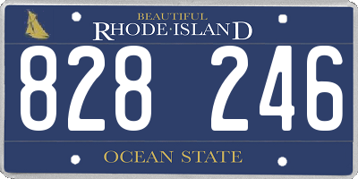 RI license plate 828246