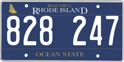 RI license plate 828247