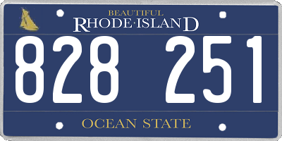 RI license plate 828251