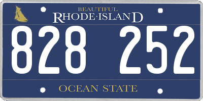RI license plate 828252