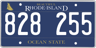 RI license plate 828255