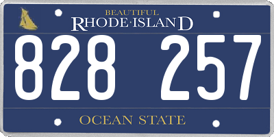 RI license plate 828257