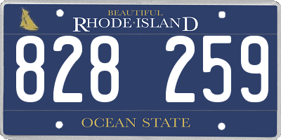RI license plate 828259