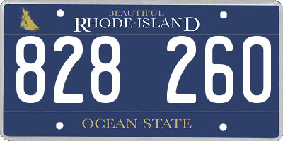 RI license plate 828260