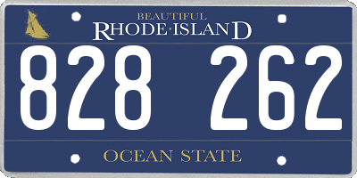 RI license plate 828262