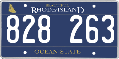 RI license plate 828263