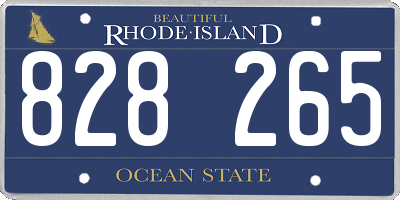 RI license plate 828265