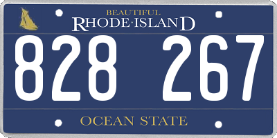 RI license plate 828267