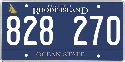 RI license plate 828270