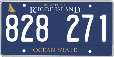 RI license plate 828271
