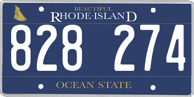 RI license plate 828274