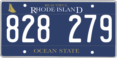 RI license plate 828279