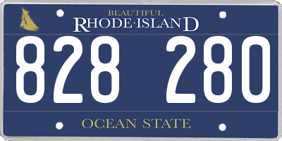 RI license plate 828280