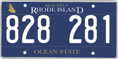 RI license plate 828281